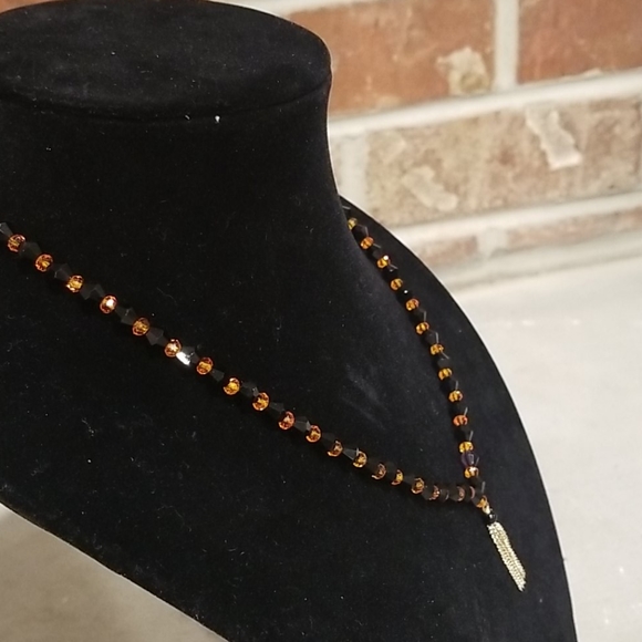 Crystal necklace with Tassel Pendant - Picture 2 of 5